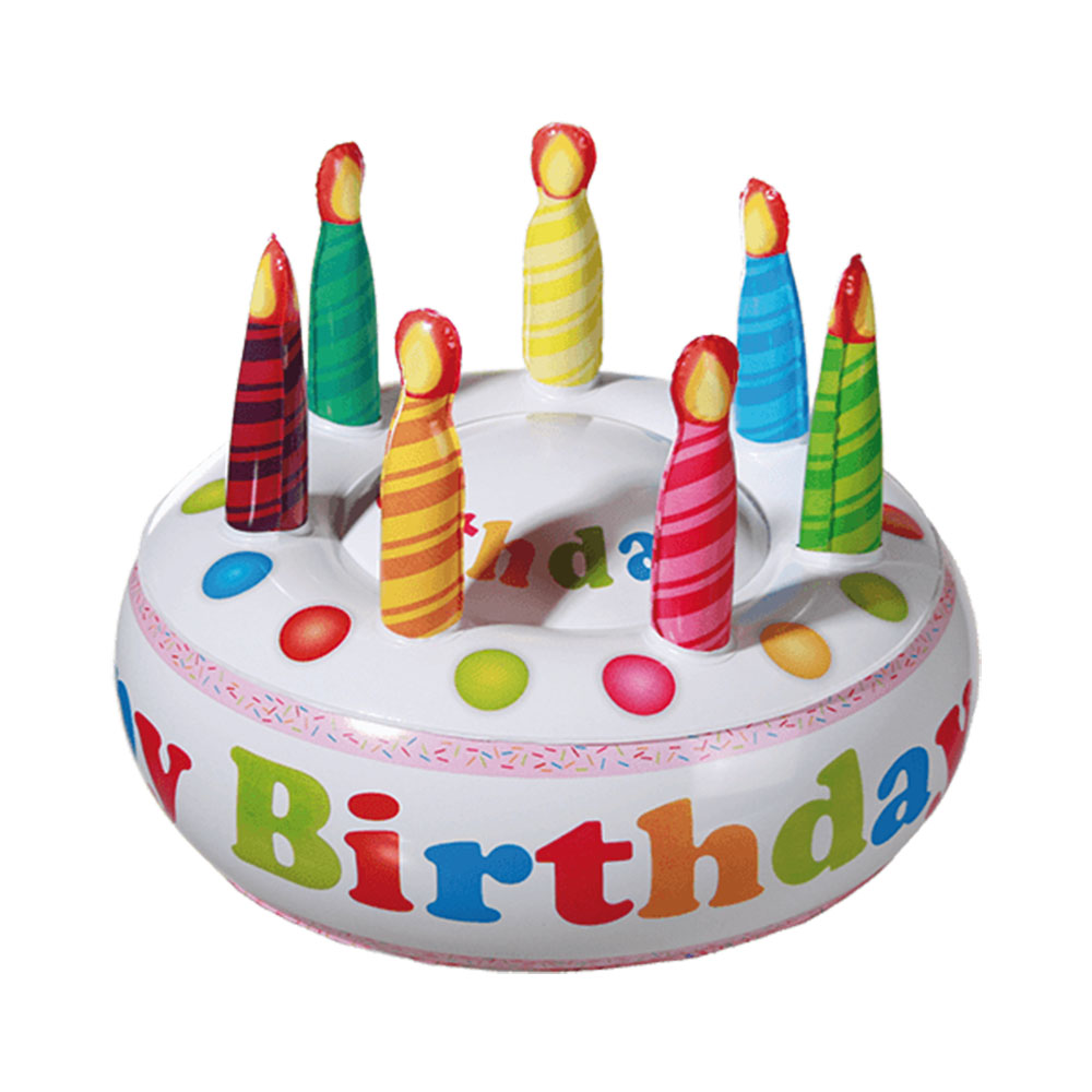 8 x Aufblasbare Torte Geburtstagstorte Happy Birthday 26 cm Geburtstag Torte