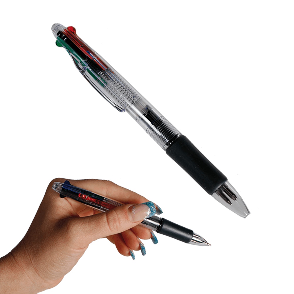 Kugelschreiber mit 4 farbigen Minen Farben ...