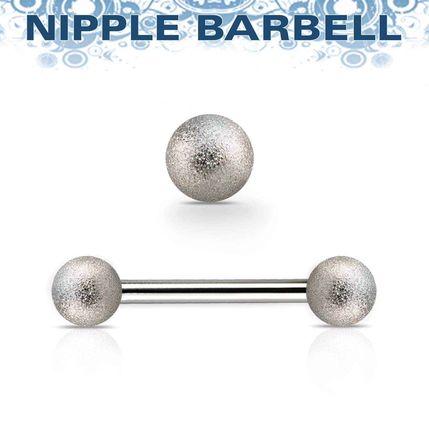 Piercing Barbell Frosted 1,6 x 12 16 mm Piercingstube